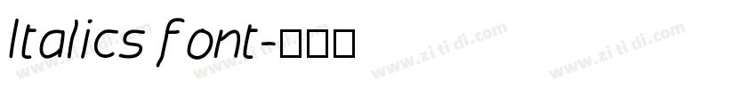Italics font字体转换